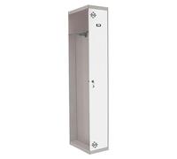Casier-armoire Simonlocker Prof.dism.single-div 1/1 400 Add Gr/bl Gris/blanc 1800x400x500 - Simonrack