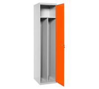 Casier-armoire Simonlocker Prof.dism.single-div 1/1 500 Ini Gr/oran Gris/orange 1800x500x500 - Simonrack