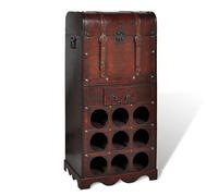 Casier Bouteilles Rangement 9 Bouteilles Bois Cuisine Bibliothèque Vin vidaXL