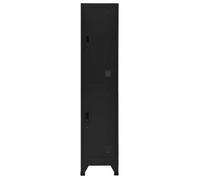 Casier de bureau/Armoire à casiers - mango - Noir 38x45x180 cm - Acier M109