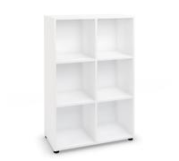 Casier de bureau individuel Flex'Office 6 cases - Blanc