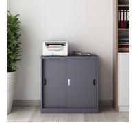 Casier de bureau Rieti acier laqué 90 x 40 x 90 cm gris foncé