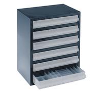 Casier de rangement 250/6-3 à 6 tiroirs Raaco 137591