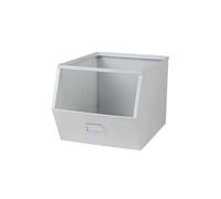 - Casier de rangement en métal avec étiquette - Blanc - DOCK