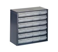 Casier de rangement pour petites pièces acier 624-01 B.306xT.150xH.283mm 24 tiroirs RAACO