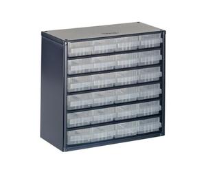 Casier de rangement pour petites pièces acier 624-01 B.306xT.150xH.283mm 24 tiroirs RAACO