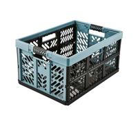 keeeper Casier de rangement pliant professionnel Ben – 45 L, 54×37×28 cm, poignées souples – Bleu
