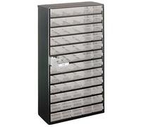 Casier de rangement - RAACO - 1260-00 - 60 tiroirs - Gris transparent