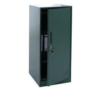 Casier HWC-P63, casier coffre-fort armoire à casiers porte tringle à vêtements, 90x38x45cm acier vert