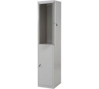 Casier HWC-G88, vestiaire de sécurité, métal 185x38x45cm gris