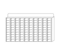 Casier mural en acrylique blanc pour téléphone portable avec serrure, design épais pour bureau propre, taille 100