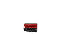 VEVOR Étagère Bac à Bec Plastique, 48 Boites Rangement Empilables Atelier Garage avec Panneaux Muraux, Organisateur Outils pour Écrous, Boulons, Vis, Clous, Perles, Boutons, Petites Pièces, Noir/Rouge