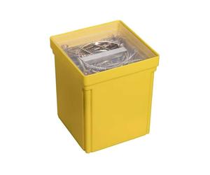 Casier visserie avec couvercle EuroPlus Insert L130/3 - Jaune