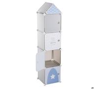Casiers de rangement enfant ""Colonne"" gris 34x139cm - Atmosphera Créateur d'intérieur