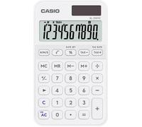 Casio Calculatrice de poche SL-310YC 10 chiffres Grand écran Solaire/pile Blanc