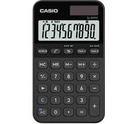 Casio Calculatrice de poche SL-310YC – calcul de l'heure, 10 chiffres, grand écran – noir