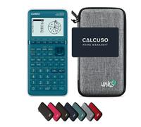 Casio fx-7400GIII avec Housse de Protection WYNGS incluse Gris Clair - Calculatrice Graphique - Pack de Base