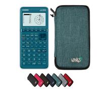 Casio fx-7400GIII avec Housse de Protection WYNGS incluse Turquoise - Calculatrice Graphique - Pack de Base