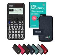 Casio fx-810DE CW avec housse de protection Bleu et manuel (96 pages, DIN A5) - Calculatrice scientifique - Smart Set