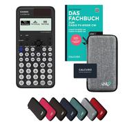 Casio fx-810DE CW avec housse de protection Gris clair et manuel (96 pages, DIN A5) - Calculatrice scientifique - Smart Set