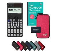 Casio fx-810DE CW avec housse de protection Rose et manuel (96 pages, DIN A5) - Calculatrice scientifique - Smart Set