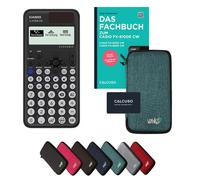 Casio fx-810DE CW avec housse de protection Turquoise et manuel (96 pages, DIN A5) - Calculatrice scientifique - Smart Set