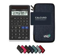 Casio fx-82 Solar II avec Housse de Protection WYNGS incluse Bleu - Calculatrice Scientifique - Pack de Base