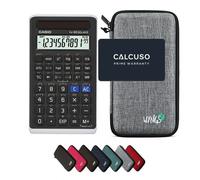 Casio fx-82 Solar II avec Housse de Protection WYNGS incluse Gris Clair - Calculatrice Scientifique - Pack de Base
