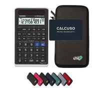Casio fx-82 Solar II avec Housse de Protection WYNGS incluse Gris Foncé - Calculatrice Scientifique - Pack de Base