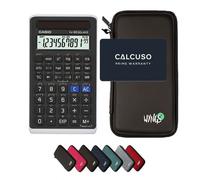 Casio fx-82 Solar II avec Housse de Protection WYNGS incluse Noir - Calculatrice Scientifique - Pack de Base