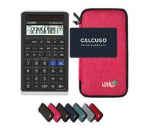 Casio fx-82 Solar II avec Housse de Protection WYNGS incluse Rose - Calculatrice Scientifique - Pack de Base