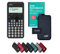 Casio fx-82DE CW avec housse de protection Bleu et manuel (96 pages, DIN A5) - Calculatrice scientifique - Smart Set