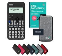 Casio fx-82DE CW avec housse de protection Gris clair et manuel (96 pages, DIN A5) - Calculatrice scientifique - Smart Set