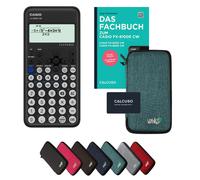 Casio fx-82DE CW avec housse de protection Turquoise et manuel (96 pages, DIN A5) - Calculatrice scientifique - Smart Set
