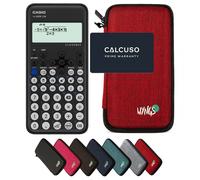 Casio fx-82DE CW ClassWiz avec Housse de Protection WYNGS incluse Rouge - Calculatrice Scientifique - Pack de Base