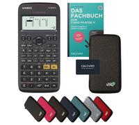 Casio fx-82DE X avec housse de protection Gris foncé et manuel (80 pages, DIN A5) - Calculatrice scientifique - Smart Set