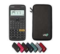 Casio fx-82DE X ClassWiz avec Housse de Protection WYNGS Incluse Gris Foncé - Calculatrice Scientifique - Pack de Base