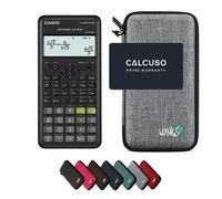 Casio fx-82ES Plus 2nd edition avec Housse de Protection WYNGS incluse Gris Clair - Calculatrice Scientifique - Pack de Base