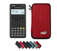 Casio fx-82ES Plus 2nd Edition avec Housse de Protection WYNGS Incluse Rouge - Calculatrice Scientifique - Pack de Base