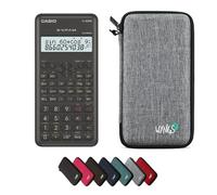 Casio fx-82MS 2nd Edition avec Housse de Protection WYNGS Incluse Gris Clair - Calculatrice Scientifique - Pack de Base