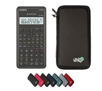Casio fx-82MS 2nd Edition avec Housse de Protection WYNGS Incluse Noir - Calculatrice Scientifique - Pack de Base