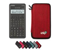 Casio fx-82MS 2nd Edition avec Housse de Protection WYNGS Incluse Rouge - Calculatrice Scientifique - Pack de Base