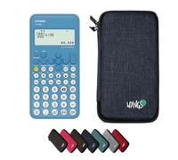 Casio fx-82NL avec Housse de Protection WYNGS incluse Bleu - Calculatrice Scientifique - Pack de Base