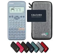 Casio fx-83GT X Bleu avec Housse de Protection WYNGS incluse Gris Clair - Calculatrice Scientifique - Pack de Base (Commande groupée impossible*)