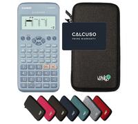 Casio fx-83GT X Bleu avec Housse de Protection WYNGS incluse Gris Foncé - Calculatrice Scientifique - Pack de Base (Commande groupée impossible*)