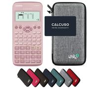 Casio fx-83GT X Rose avec Housse de Protection WYNGS incluse Gris Clair - Calculatrice Scientifique - Pack de Base (Commande groupée impossible*)