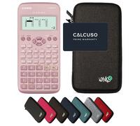 Casio fx-83GT X Rose avec Housse de Protection WYNGS incluse Gris Foncé - Calculatrice Scientifique - Pack de Base (Commande groupée impossible*)