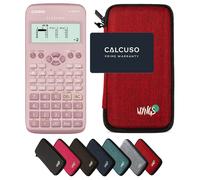Casio fx-83GT X Rose avec Housse de Protection WYNGS incluse Rouge - Calculatrice Scientifique - Pack de Base (Commande groupée impossible*)