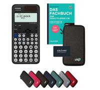 Casio fx-85DE CW avec housse de protection Gris foncé et manuel (96 pages, DIN A5) - Calculatrice scientifique - Smart Set