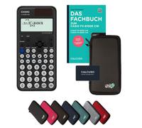 Casio fx-85DE CW avec housse de protection Noir et manuel (96 pages, DIN A5) - Calculatrice scientifique - Smart Set